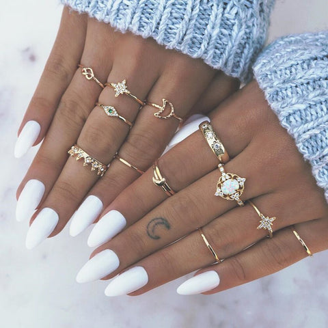 Image of Bohemian Knuckle Ring Set