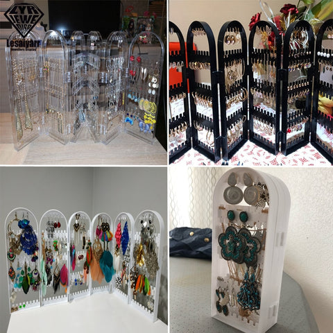 Image of multifunctional foldable elegant jewelry display rack