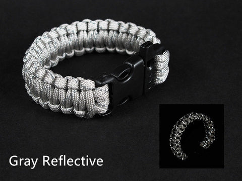 Image of White Reflective Paracord Bracelet