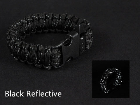 Black Reflective Paracord Bracelet