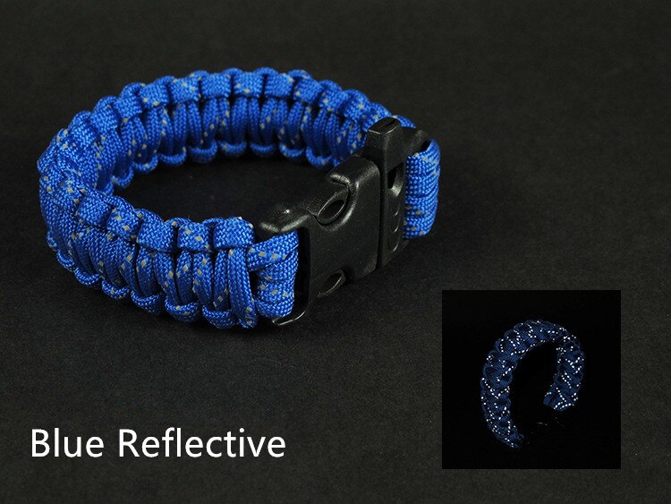 Blue Reflective Paracord Bracelet