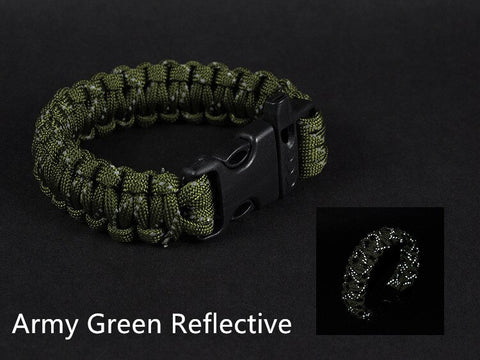 Army Green Reflective Paracord Bracelet