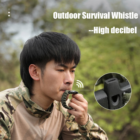 Outdoor Survival Whistle Bracelet