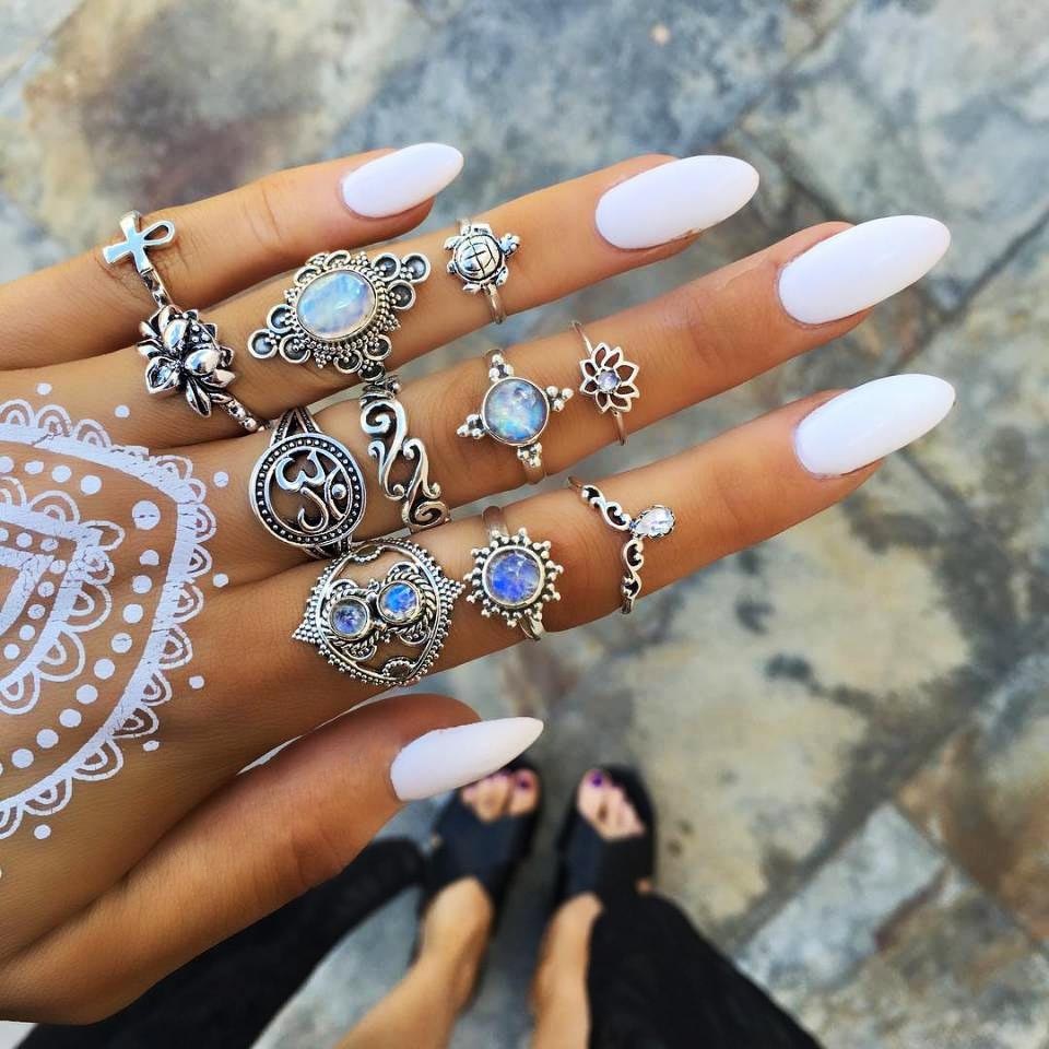 Bohemian Knuckle Ring Set