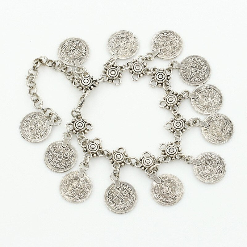 Foot Chain With Silver Coins 