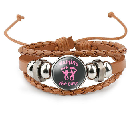 Image of Pink Ribbon Charm Bracelet