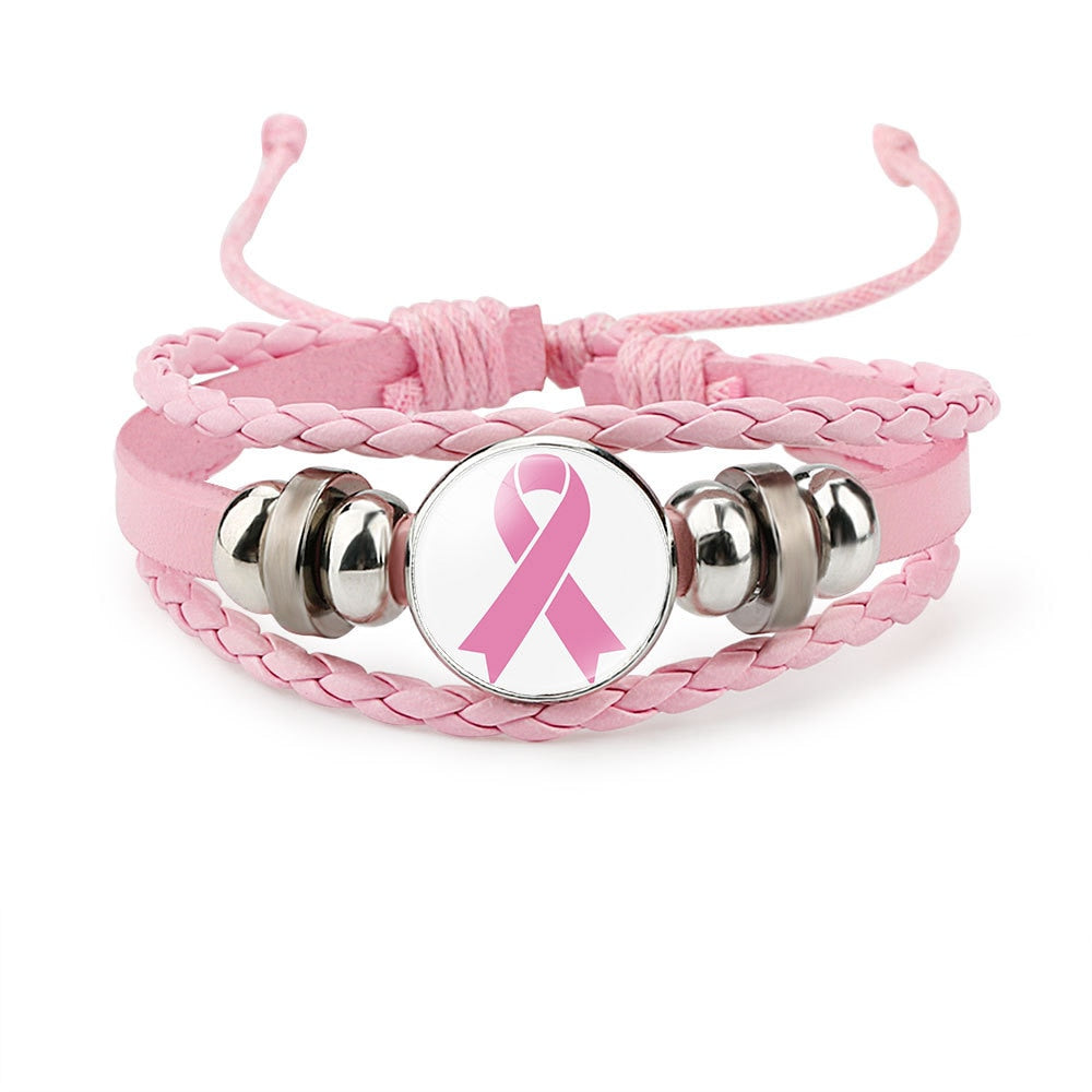 Buy Breast Cancer Bracelet Breast Cancer Awareness Bracelet Online in India  - Etsy