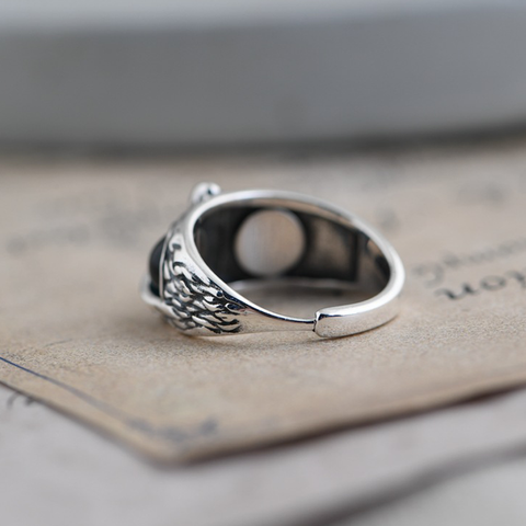 Image of adjustable owl ring